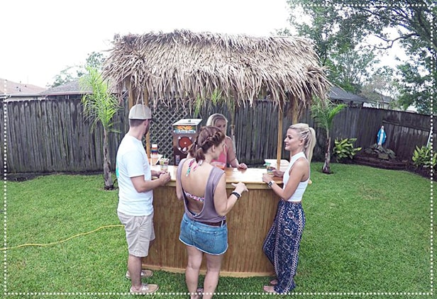 Rent the Mobile Tiki Bar with your frozen drink machines from Island Time Party Rentals.